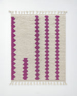 Purple Azilal Rug 3 X 5 Ft | 90 X 150 Cm / With Tassels / Short (0.4” / 1 cm)