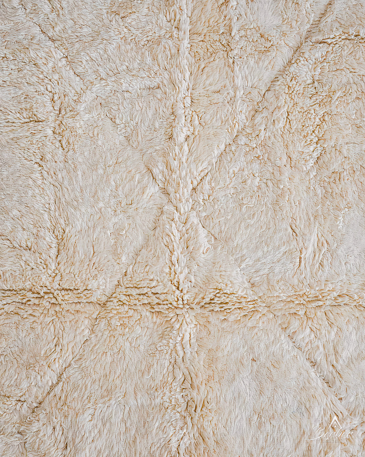 Small Beni Ourain Rug 3 X 5 Ft | 90 X 150 Cm / With Tassels / Short (0.4” / 1 cm)