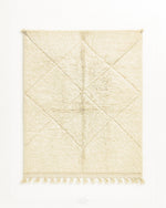 Small Beni Ourain Rug 3 X 5 Ft | 90 X 150 Cm / With Tassels / Short (0.4” / 1 cm)