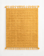 Yellow Morrocan Area Rug 3 X 5 Ft | 90 X 150 Cm / With Tassels / Short (0.4” / 1 cm)