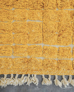 Yellow Morrocan Area Rug 3 X 5 Ft | 90 X 150 Cm / With Tassels / Short (0.4” / 1 cm)