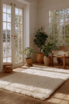 Sustainable Moroccan rug in a slow decor