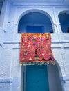 Moroccan berber rug styled on a riad