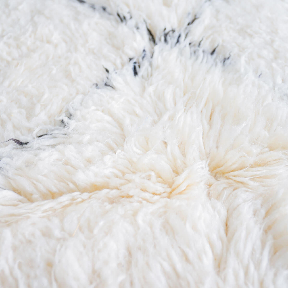 Fluffy wool rug