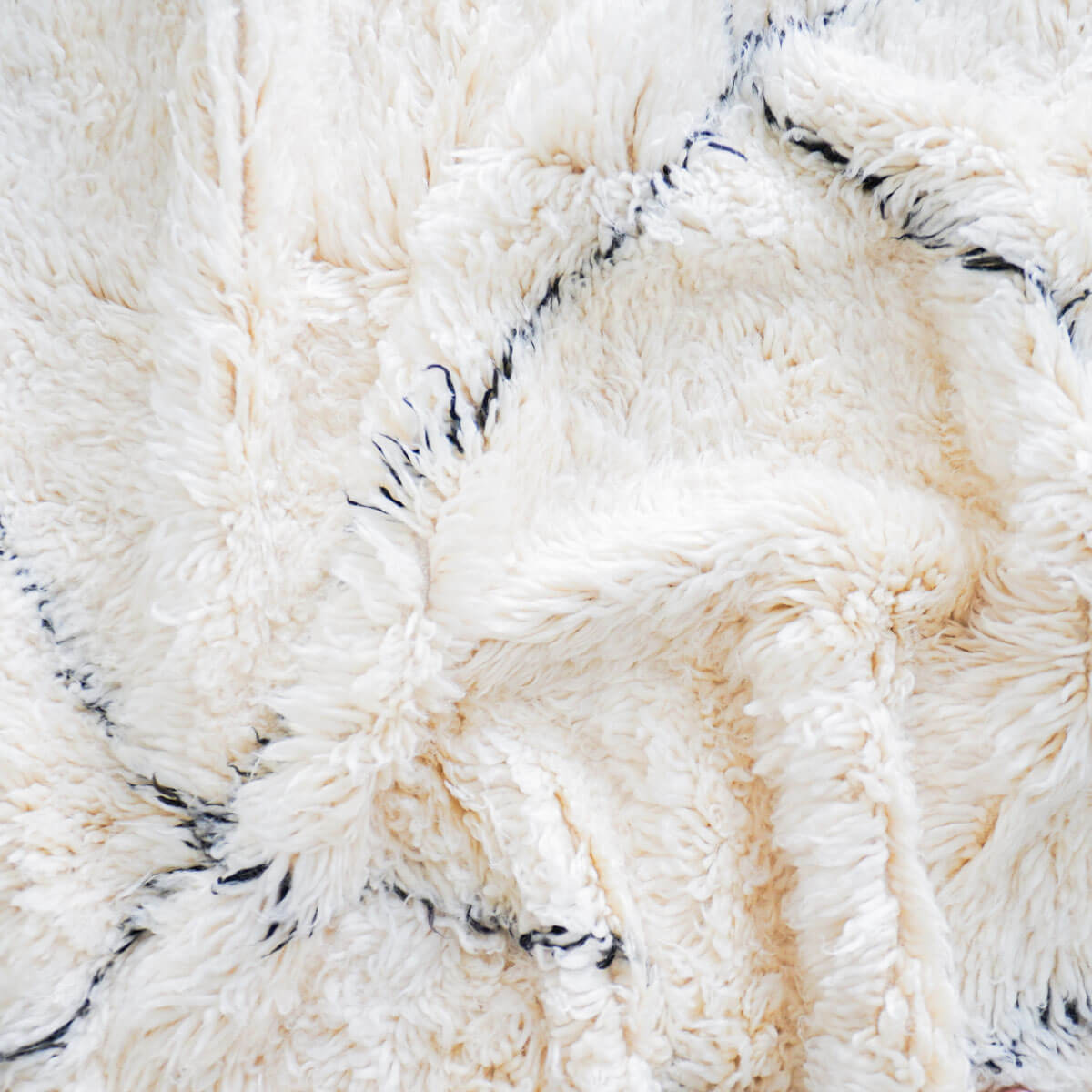 Fluffy wool rug