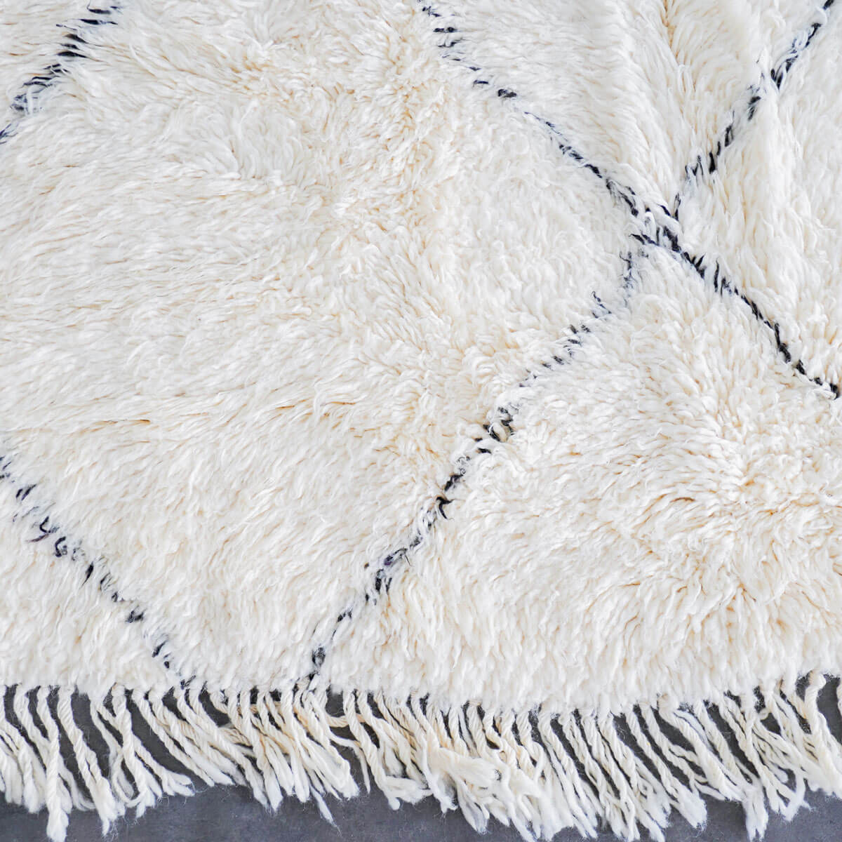 Fluffy wool rug