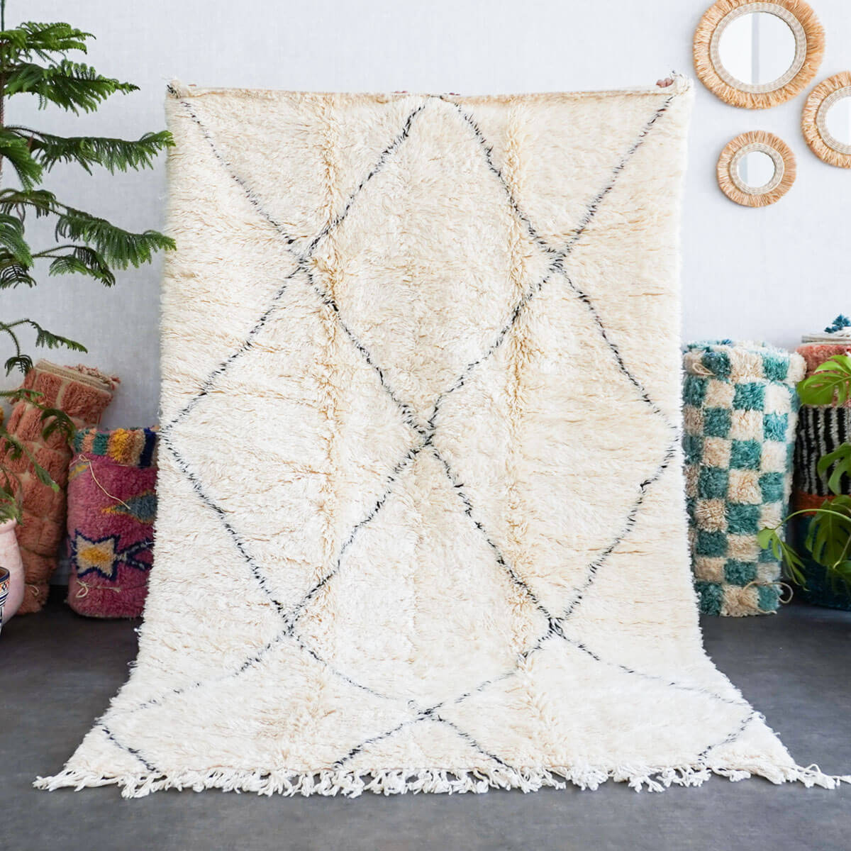 Textured Moroccan rug