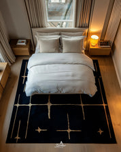 Fluffy Black Moroccan Rug