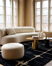 Fluffy Black Moroccan Rug