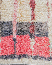 Abstract Azilal Rug 3 X 5 Ft | 90 X 150 Cm / With Tassels / Short (0.4” / 1 cm)