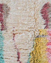 Abstract Azilal Rug 3 X 5 Ft | 90 X 150 Cm / With Tassels / Short (0.4” / 1 cm)