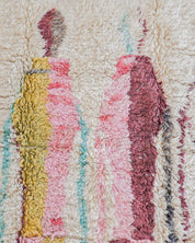 Abstract Azilal Rug 3 X 5 Ft | 90 X 150 Cm / With Tassels / Short (0.4” / 1 cm)