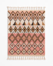 Abstract Boujaad Rug-Berber Handicraft