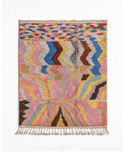 Abstract Pink Rug 3 X 5 Ft | 90 X 150 Cm / With Tassels / Short (0.4” / 1 cm)