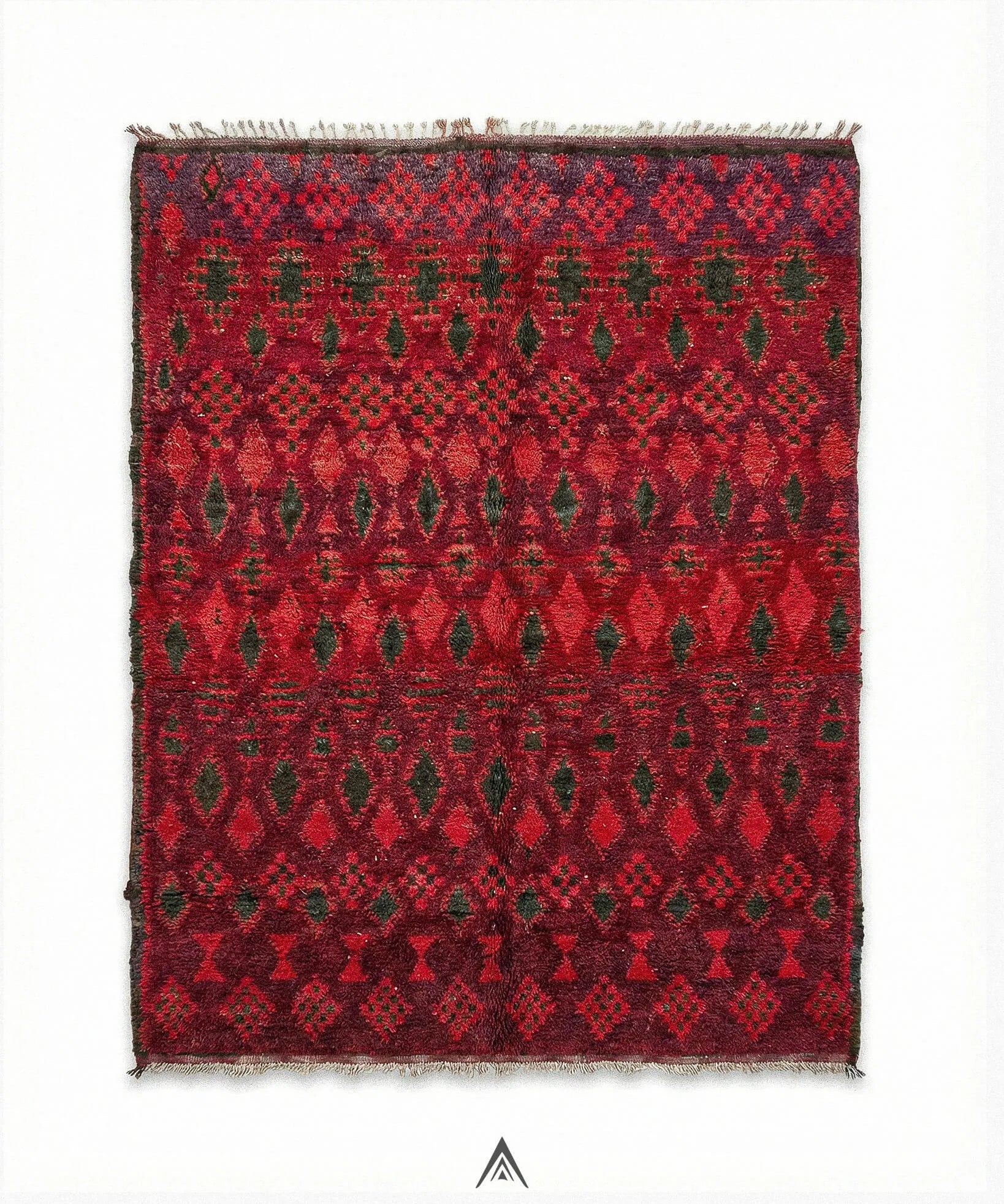 Antique Area Rug 6.6x9 ft — 200x277 cm-Berber Handicraft