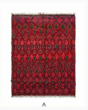 Antique Area Rug 6.6x9 ft — 200x277 cm-Berber Handicraft