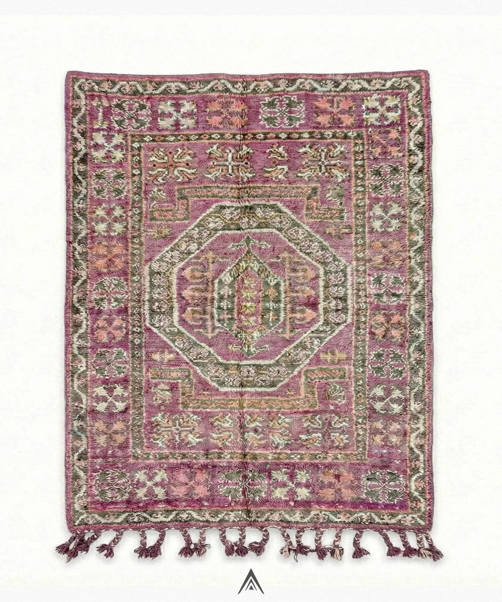 Antique Artisan Carpet 6x12 ft — 180x365 cm-Berber Handicraft