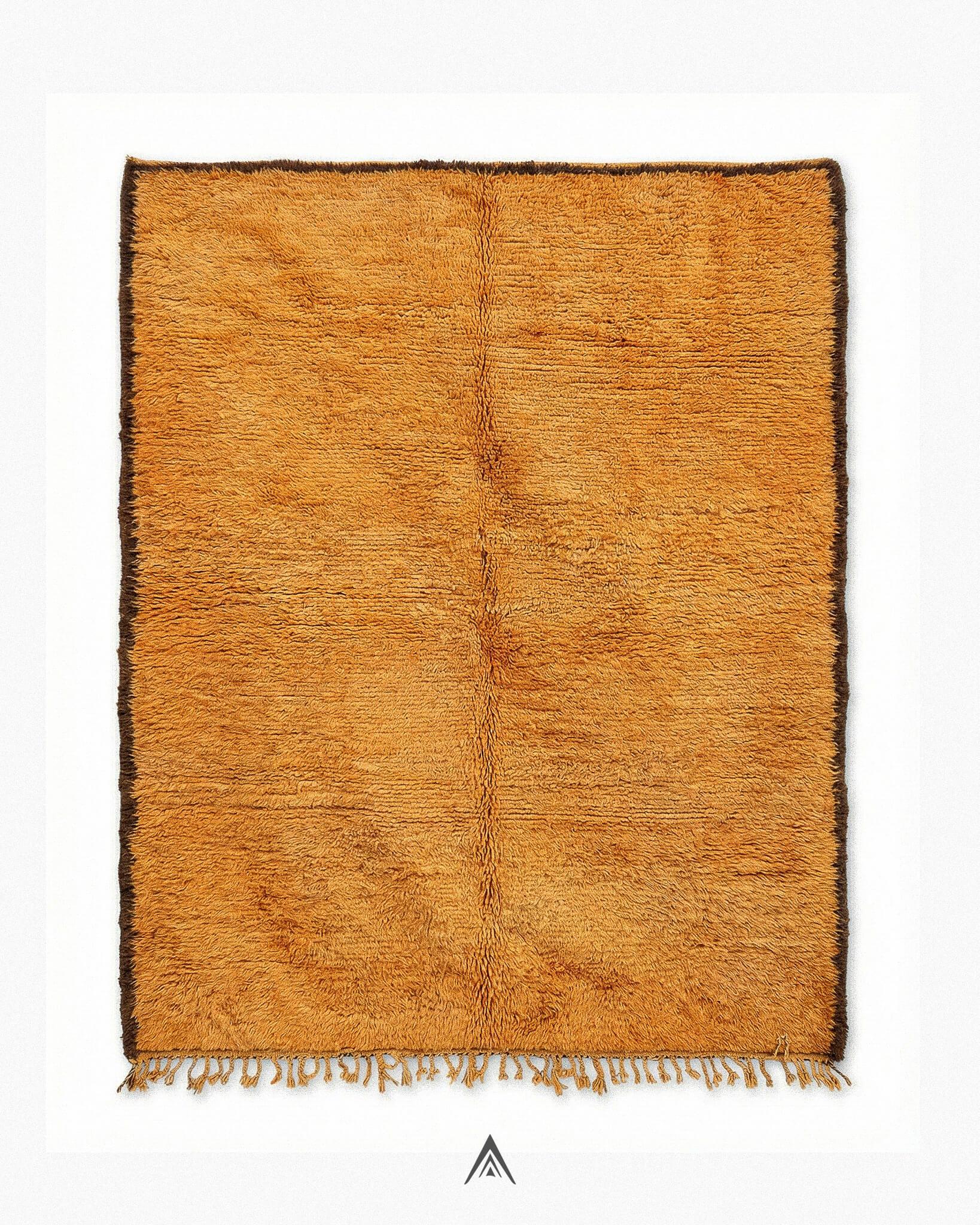 Antique Beni Ourain Rug 5.3x6.6 ft — 163x202 cm-Berber Handicraft