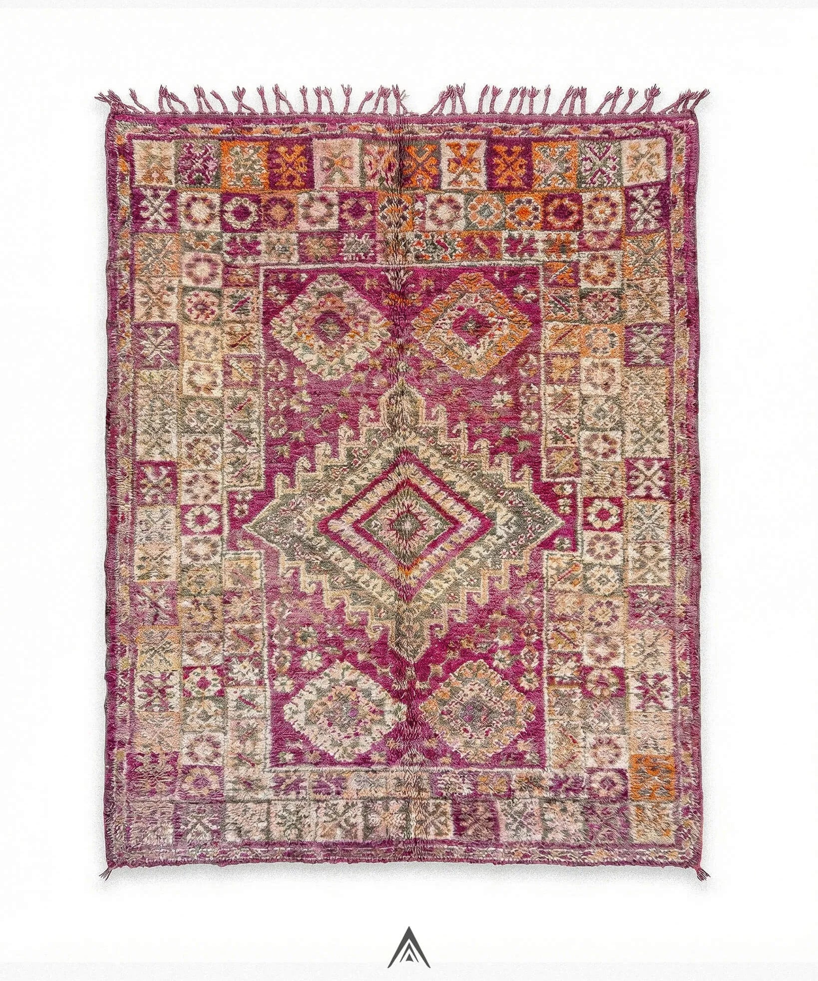 Antique Berber Area Rug 7.6x13.3 ft — 233x407 cm-Berber Handicraft