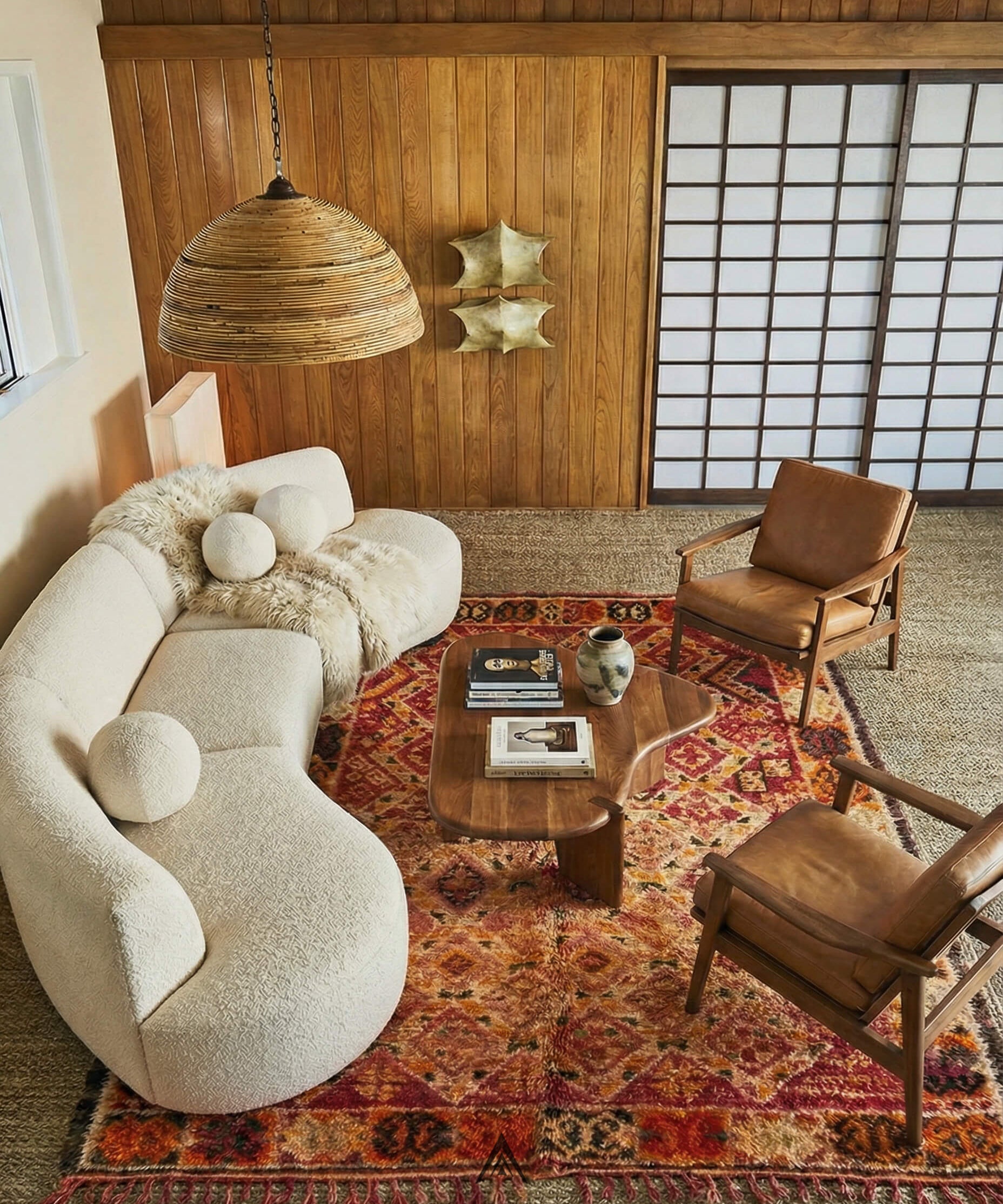 Antique Distressed Rug 6.7x9 ft — 205x280 cm-Berber Handicraft