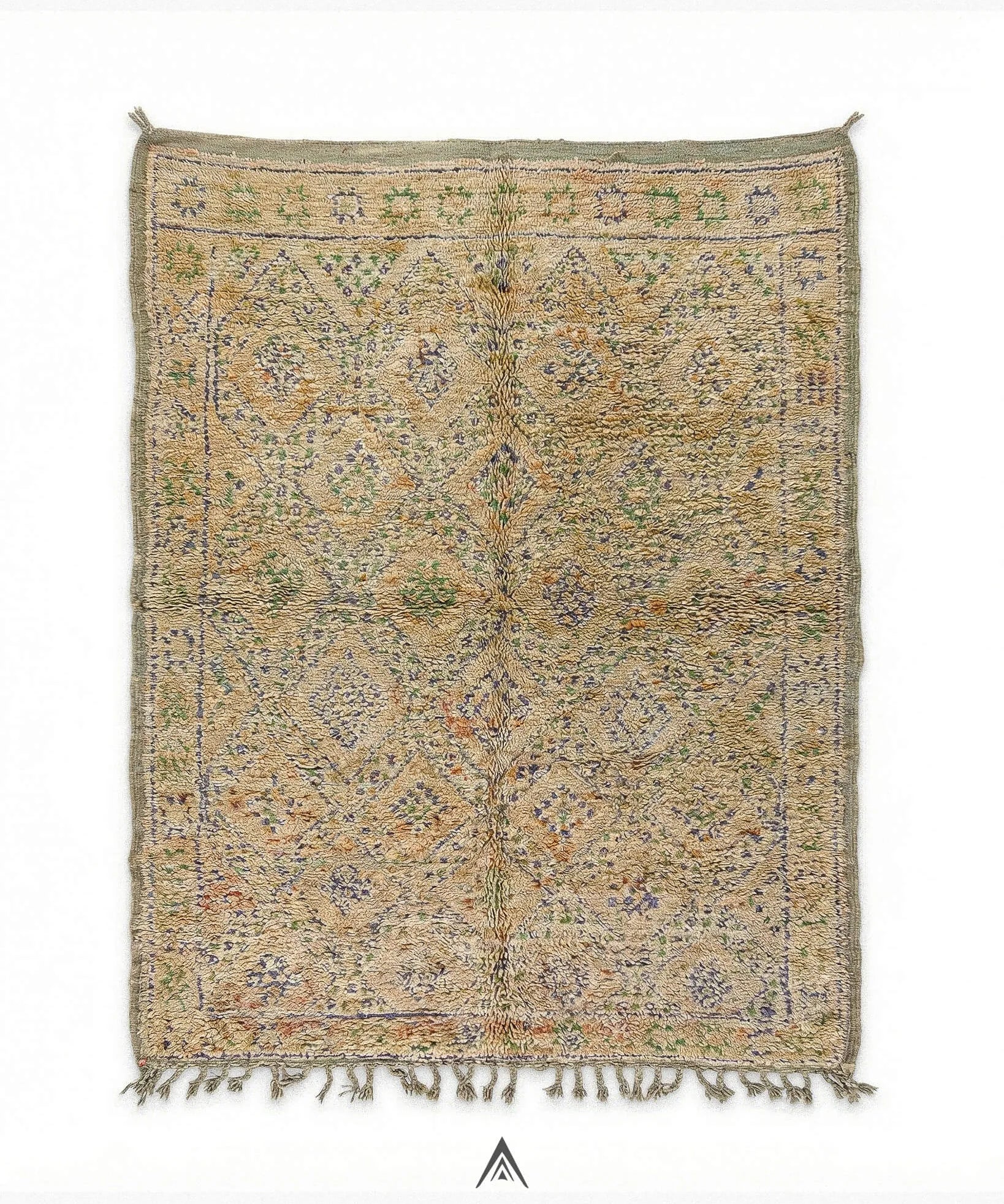 Antique Floor Carpet 9.7x10.8 ft — 295x330 cm-Berber Handicraft