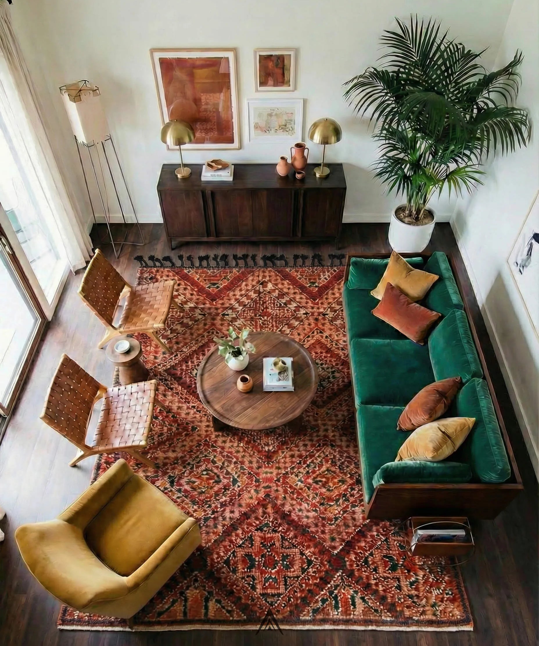 Antique Moroccan Carpet 6x13.6 ft — 185x415 cm-Berber Handicraft