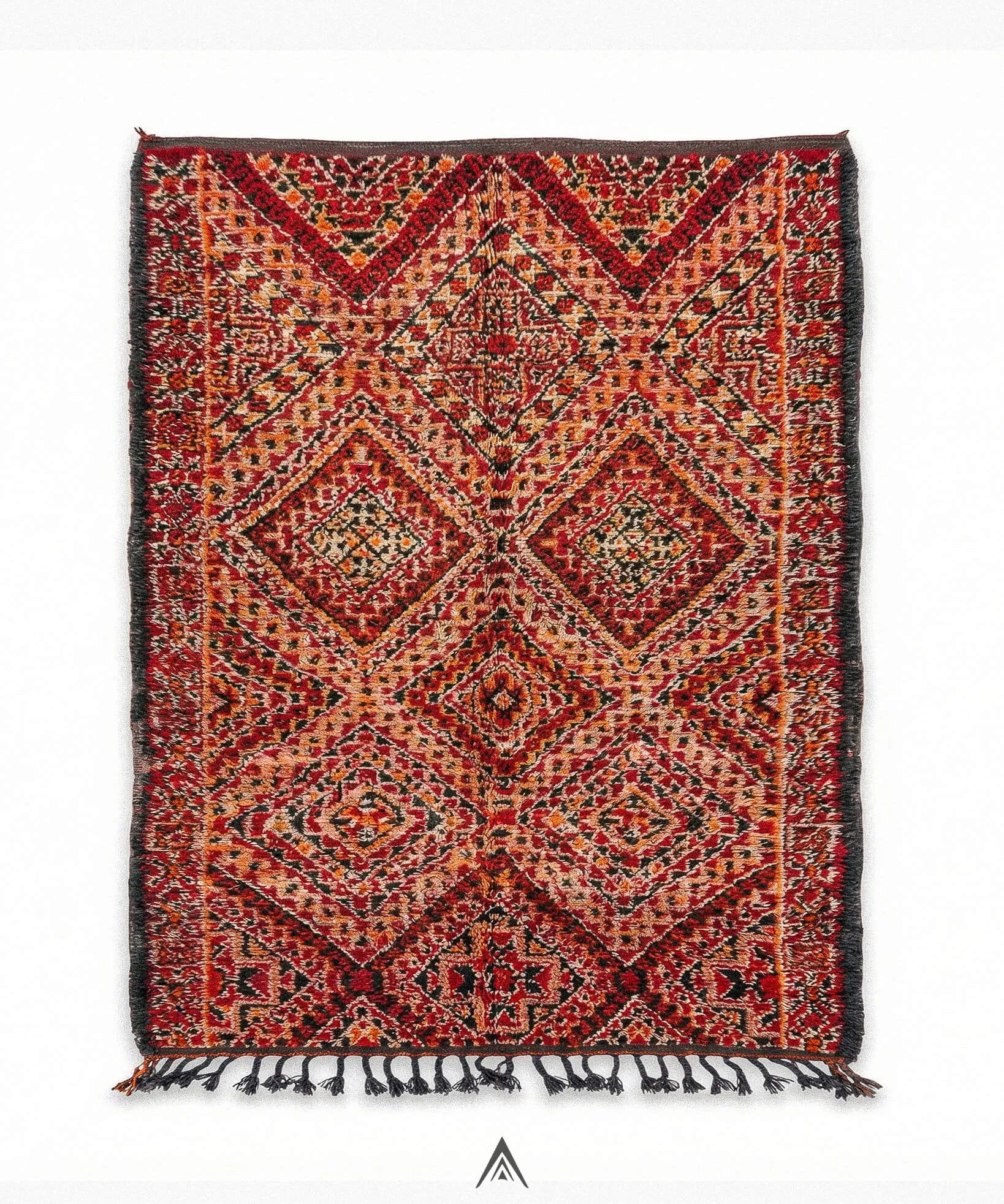 Antique Moroccan Carpet 6x13.6 ft — 185x415 cm-Berber Handicraft