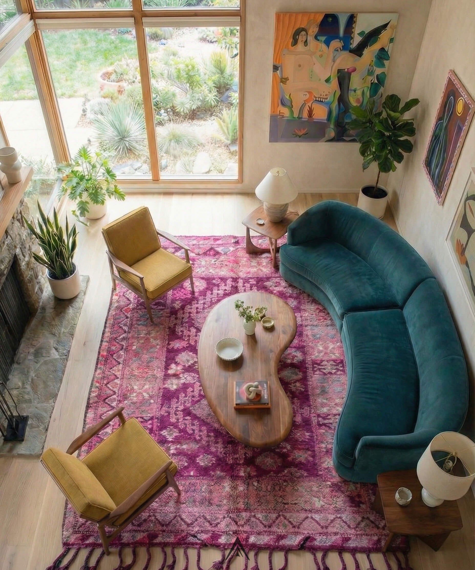 Antique Tribal Carpet 6.7x13.4 ft — 205x410 cm-Berber Handicraft