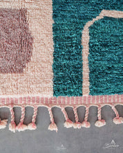 Artistic Berber Rug 3 X 5 Ft | 90 X 150 Cm / With Tassels / Short (0.4” / 1 cm)