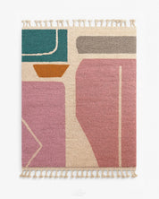 Artistic Berber Rug 3 X 5 Ft | 90 X 150 Cm / With Tassels / Short (0.4” / 1 cm)