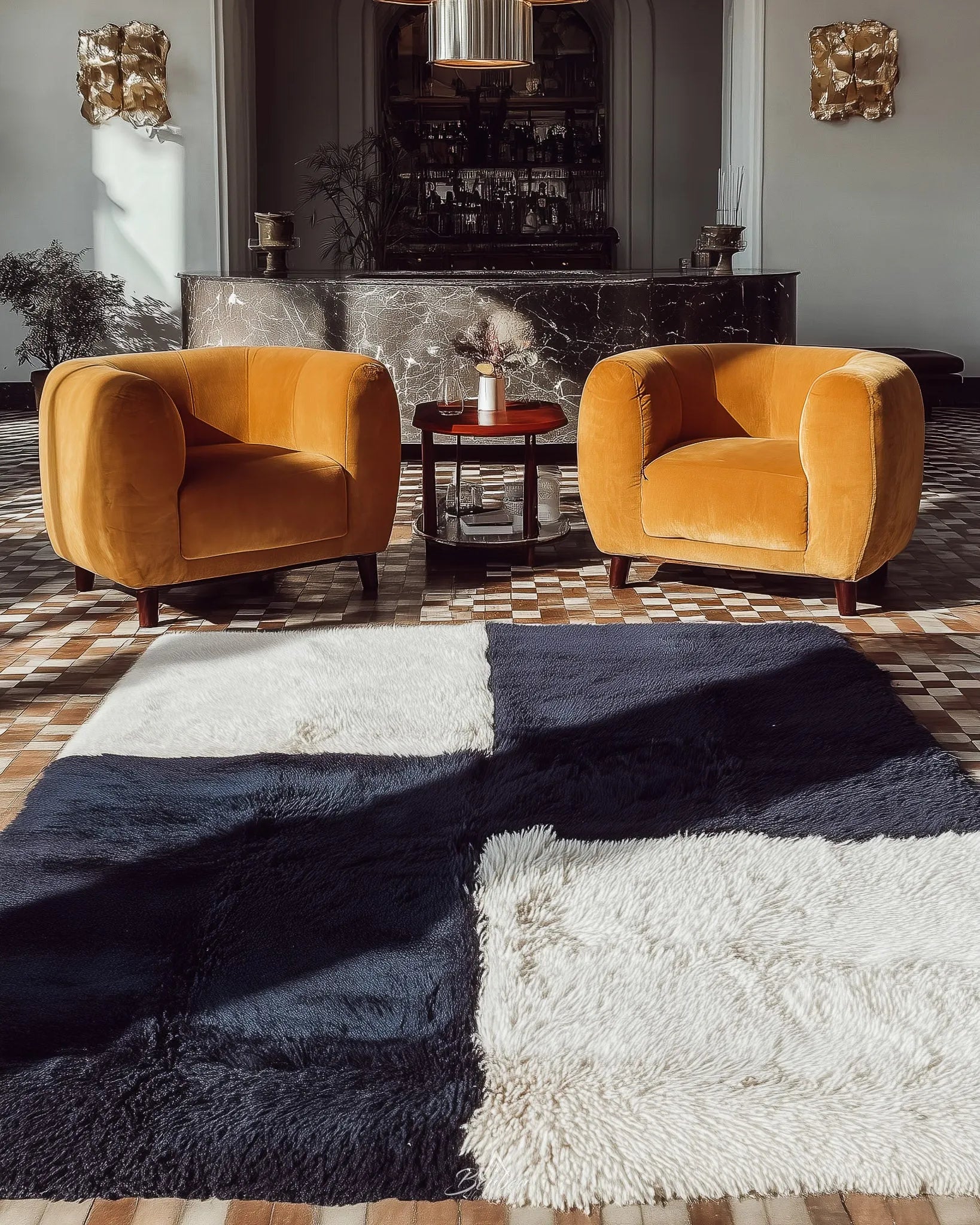 Artistic Wool Rug 3 X 5 Ft | 90 X 150 Cm / With Tassels / Short (0.4” / 1 cm)