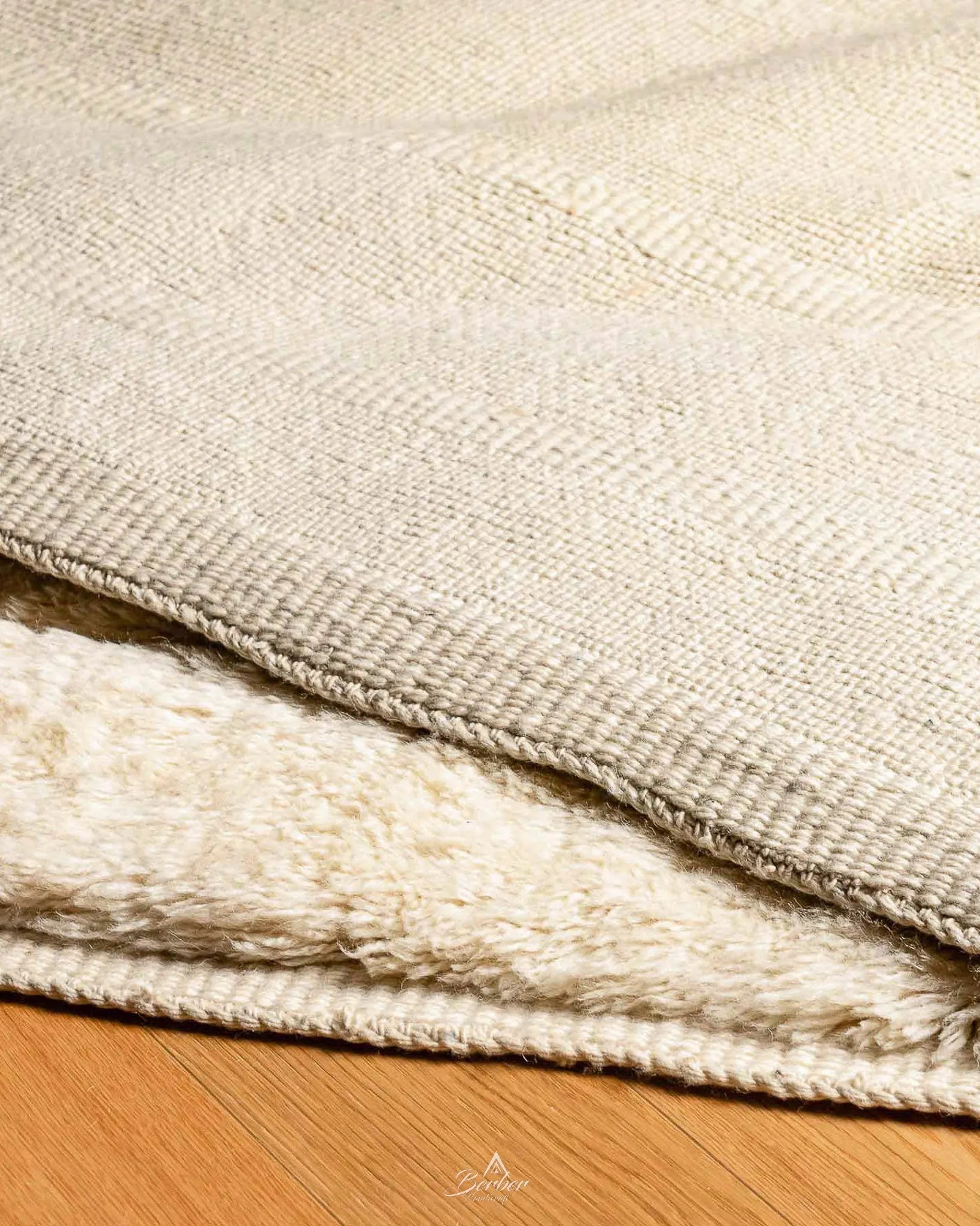 Authentic Beni Ourain Rug 3 X 5 Ft | 90 X 150 Cm / With Tassels / Short (0.4” / 1 cm)