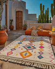 Azilal Rug 3 X 5 Ft | 90 X 150 Cm / With Tassels / Short (0.4” / 1 cm)