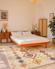 Azilal Rug 3 X 5 Ft | 90 X 150 Cm / With Tassels / Short (0.4” / 1 cm)