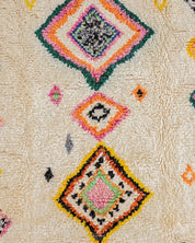 Azilal Rug 3 X 5 Ft | 90 X 150 Cm / With Tassels / Short (0.4” / 1 cm)