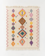 Azilal Rug 3 X 5 Ft | 90 X 150 Cm / With Tassels / Short (0.4” / 1 cm)