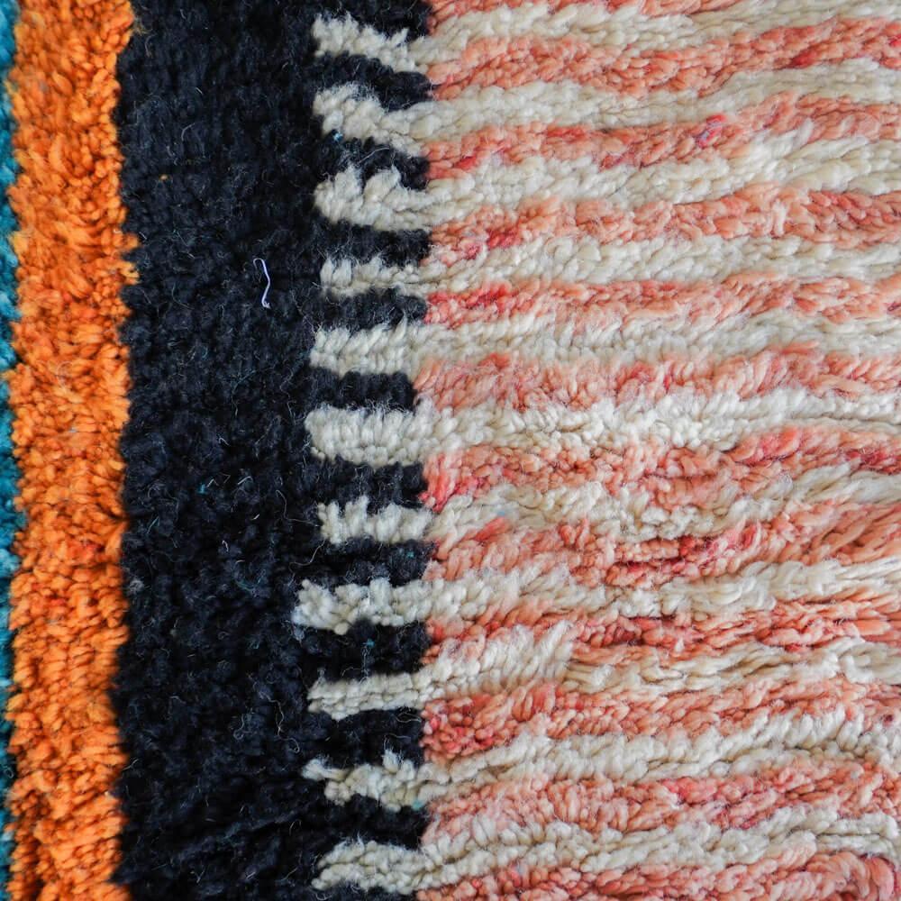Blue Orange Mrirt rug-Berber Handicraft