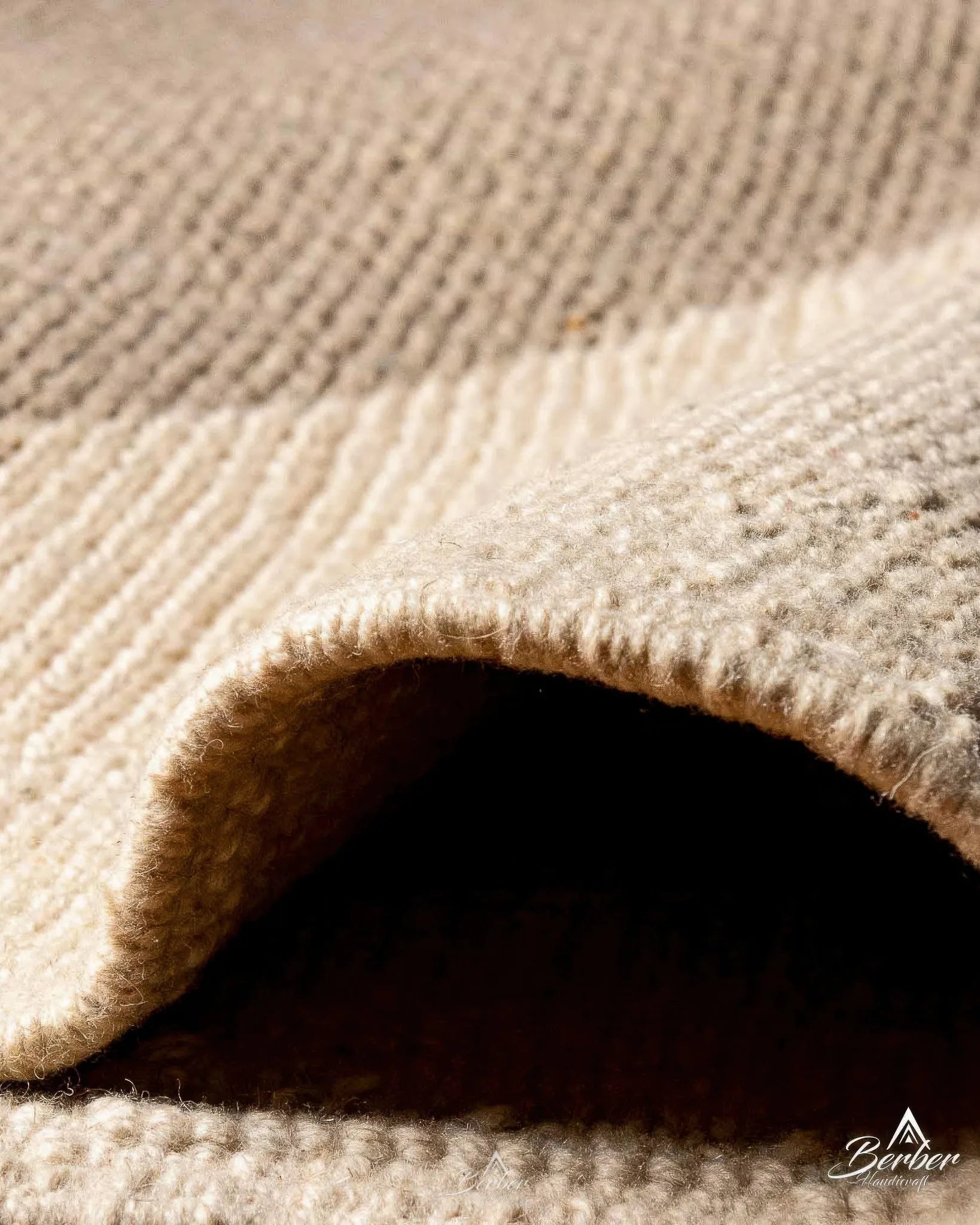 Beige Beni Ourain Rug-Berber Handicraft