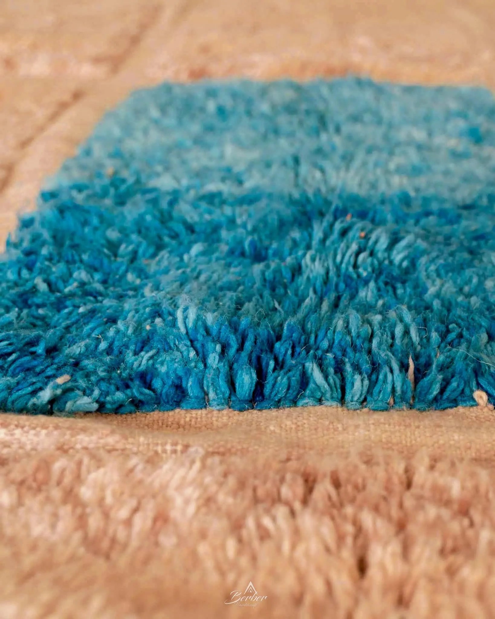Beige Moroccan Rug 3 X 5 Ft | 90 X 150 Cm / With Tassels / Short (0.4” / 1 cm)