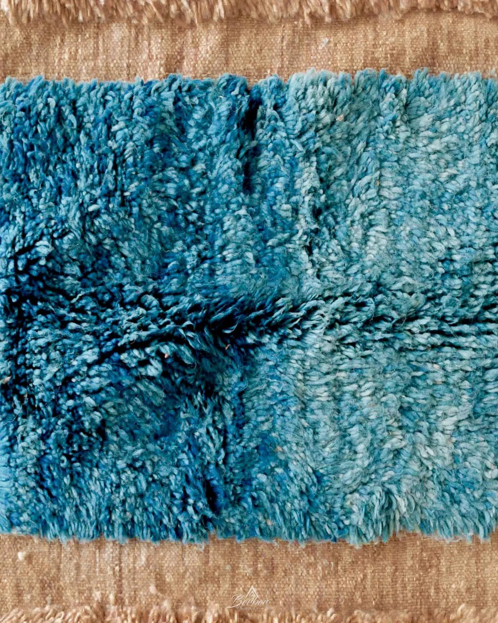 Beige Moroccan Rug 3 X 5 Ft | 90 X 150 Cm / With Tassels / Short (0.4” / 1 cm)