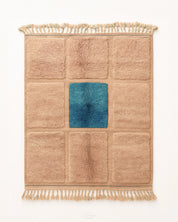 Beige Moroccan Rug 3 X 5 Ft | 90 X 150 Cm / With Tassels / Short (0.4” / 1 cm)