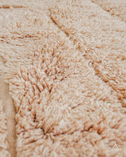 Beige Beni Rug 3 X 5 Ft | 90 X 150 Cm / With Tassels / Short (0.4” / 1 cm)