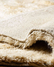 Beni Ourain Moroccan Carpet 3 X 5 Ft | 90 X 150 Cm / With Tassels / Short (0.4” / 1 cm)