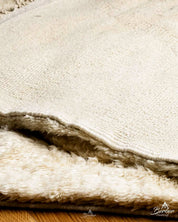 Beni Ourain Moroccan Carpet 3 X 5 Ft | 90 X 150 Cm / With Tassels / Short (0.4” / 1 cm)
