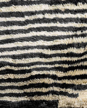 Beni Ourain Moroccan Rug 3 X 5 Ft | 90 X 150 Cm / With Tassels / Short (0.4” / 1 cm)