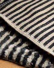 Beni Ourain Moroccan Rug 3 X 5 Ft | 90 X 150 Cm / With Tassels / Short (0.4” / 1 cm)