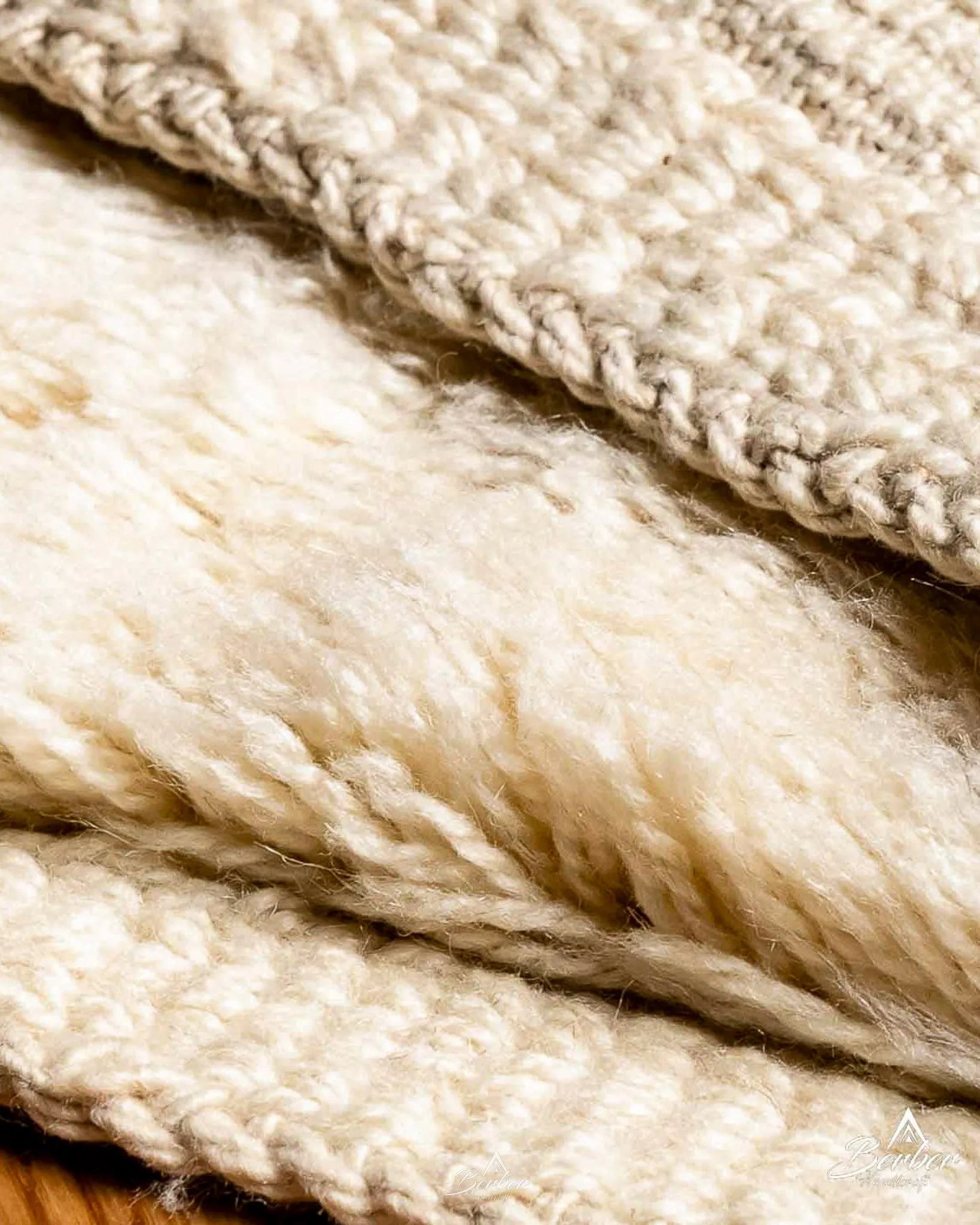 Beni Ourain Rug Runner 2 X 6 Ft | 60 X 180 Cm / With Tassels / Short (0.4” / 1 cm)