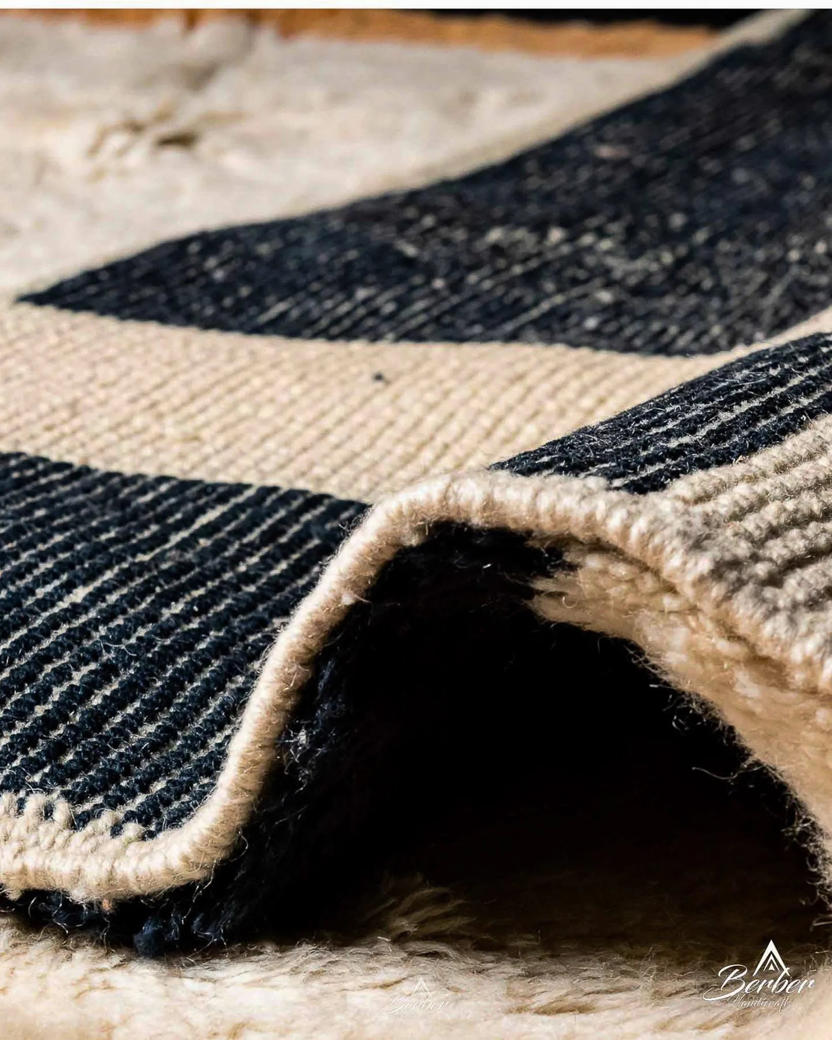 Beni Ourain Shag Rug 3 X 5 Ft | 90 X 150 Cm / With Tassels / Short (0.4” / 1 cm)