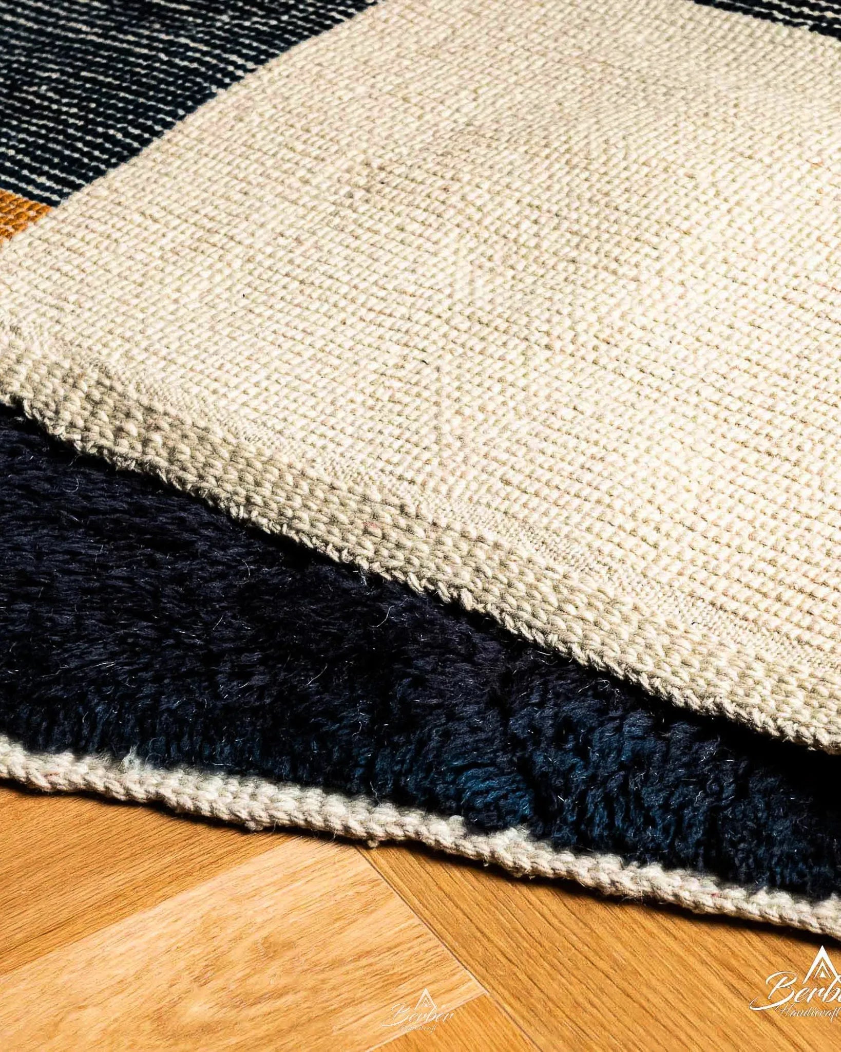 Beni Ourain Shag Rug 3 X 5 Ft | 90 X 150 Cm / With Tassels / Short (0.4” / 1 cm)