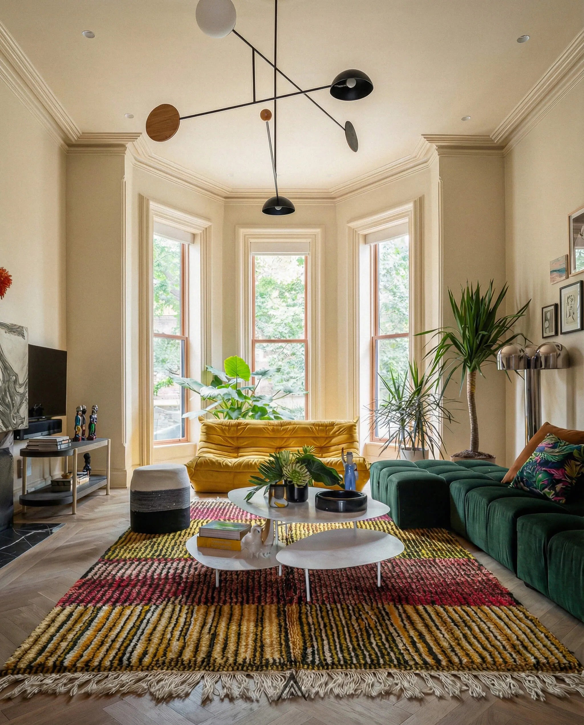 Beni Ourain Style Rug 7x9.5 ft - 214x290 cm-Berber Handicraft